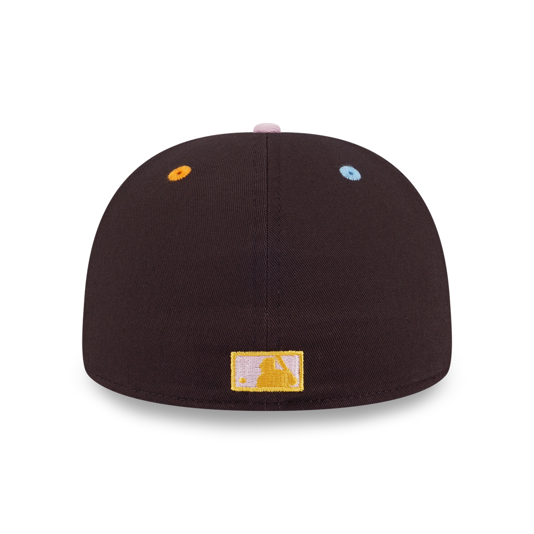 59FIFTY New York Yankees Smarties  2-Tone Soft Pink Visor Chocolate Fitted