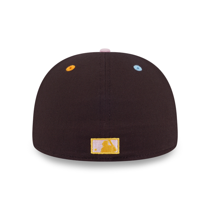 59FIFTY New York Yankees Smarties  2-Tone Soft Pink Visor Chocolate Fitted