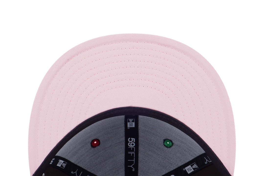 59FIFTY New York Yankees Smarties  2-Tone Soft Pink Visor Chocolate Fitted