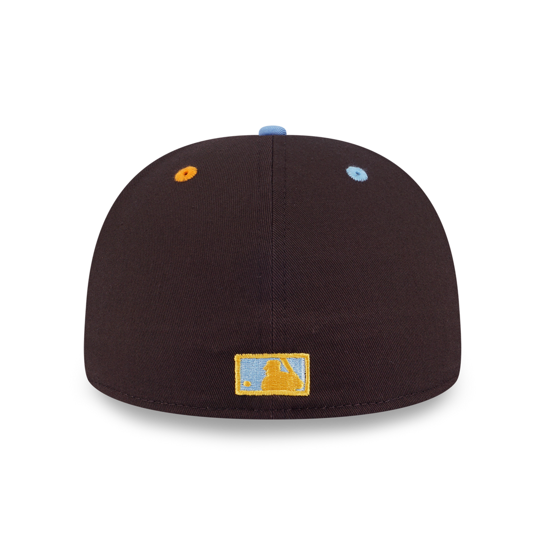 59FIFTY Los Angeles Dodgers Smarties Soft Blue Visor Chocolate Fitted Cap Fitted