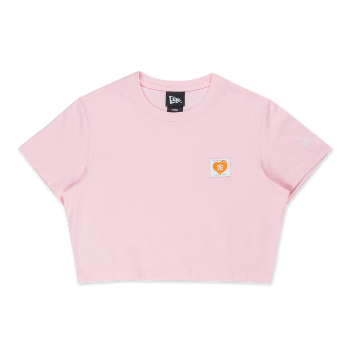 Women Valentine'S Day Pink Crop Tee