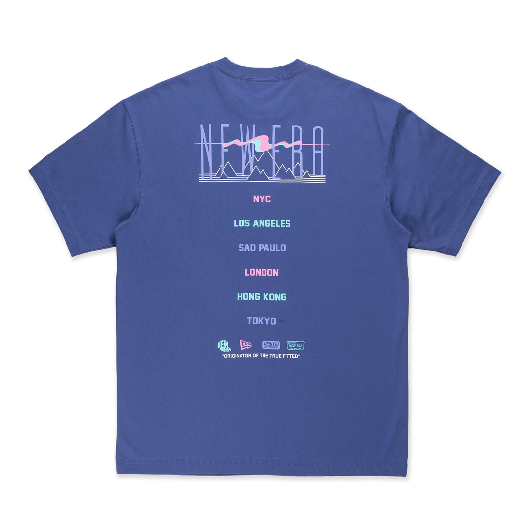New Era Springtime Rhythm Ink Purple Oversized Short Sleeve T-Shirt