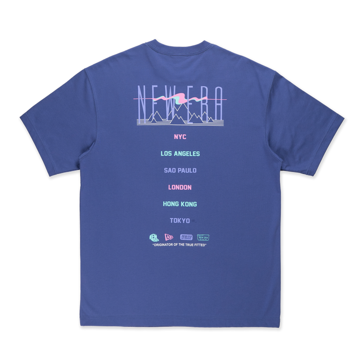 New Era Springtime Rhythm Ink Purple Oversized Short Sleeve T-Shirt