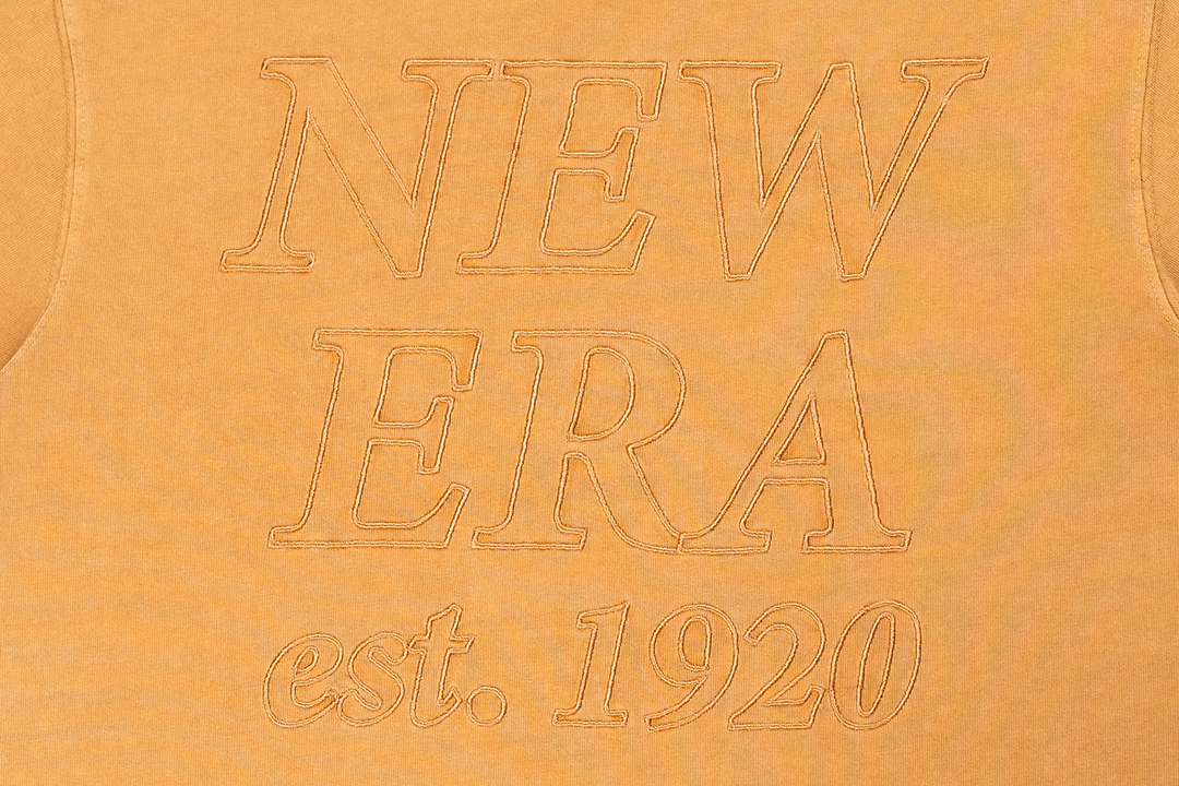 New Era Logo Washed Deep Sand Brown Short Sleeve T-Shirt