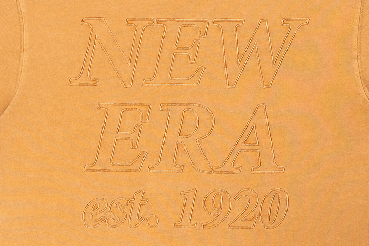New Era Logo Washed Deep Sand Brown Short Sleeve T-Shirt