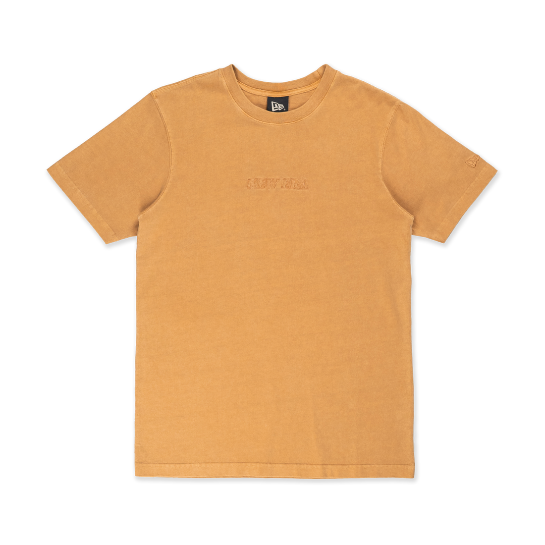 New Era Logo Washed Deep Sand Brown Short Sleeve T-Shirt