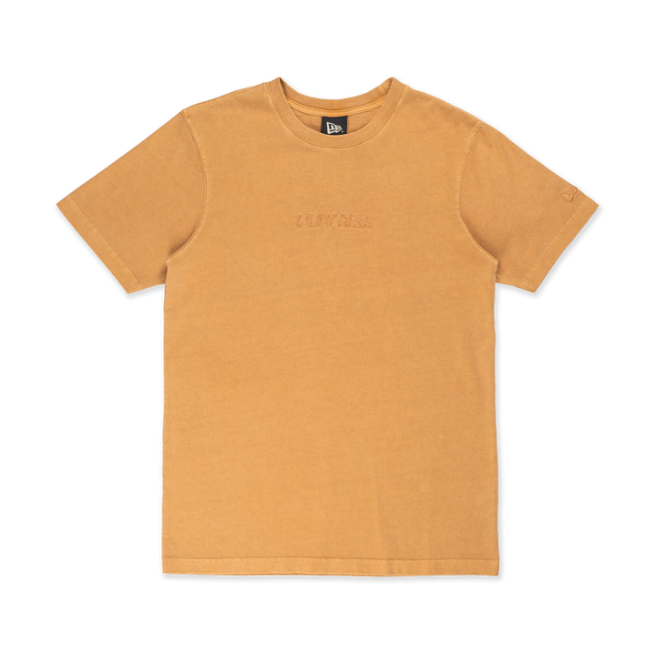 New Era Logo Washed Deep Sand Brown Short Sleeve T-Shirt