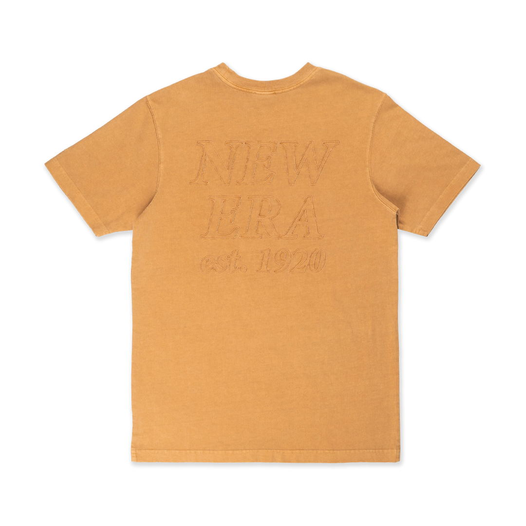 New Era Logo Washed Deep Sand Brown Short Sleeve T-Shirt