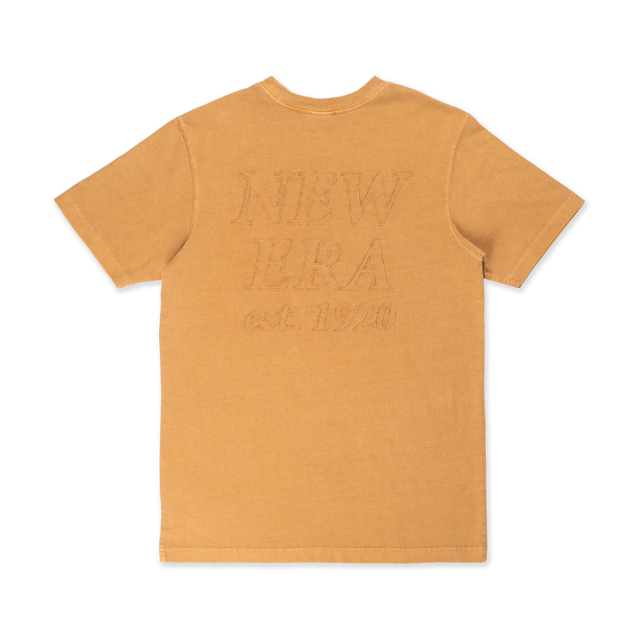 New Era Logo Washed Deep Sand Brown Short Sleeve T-Shirt