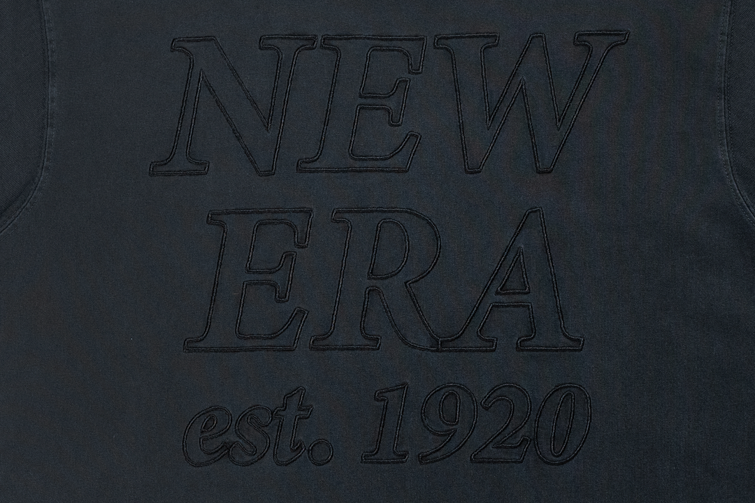 New Era Logo Washed Black Short Sleeve T-Shirt