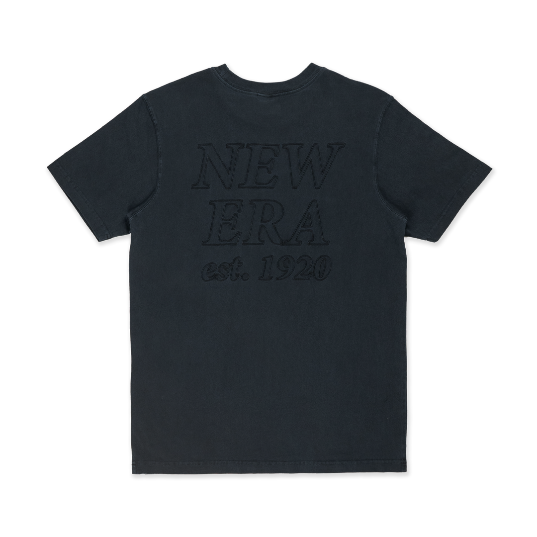 New Era Logo Washed Black Short Sleeve T-Shirt