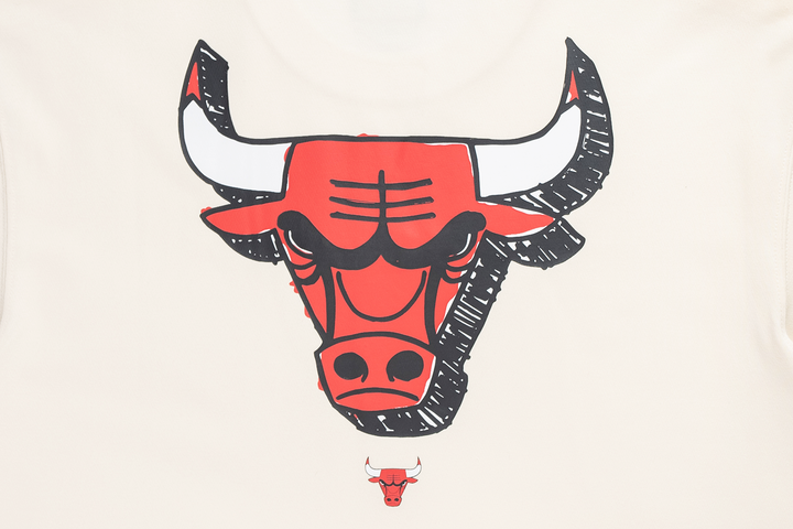 Chicago Bulls NBA Doodles Chrome White Short Sleeve T-Shirt