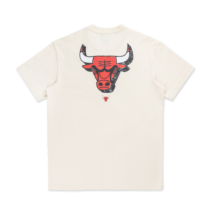 Chicago Bulls NBA Doodles Chrome White Short Sleeve T-Shirt