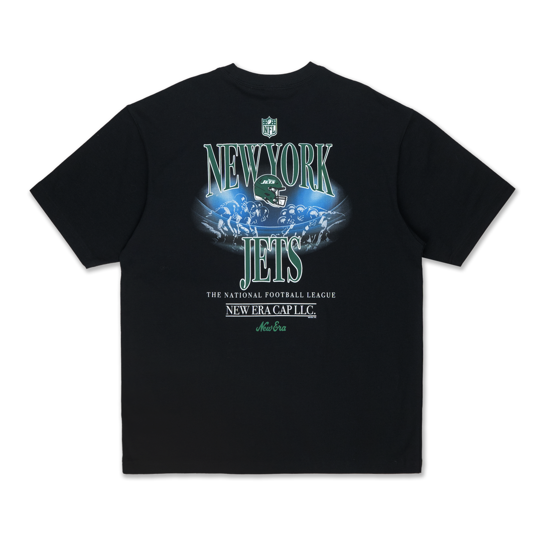 New York Jets NFL Black Oversized Short Sleeve T-Shirt