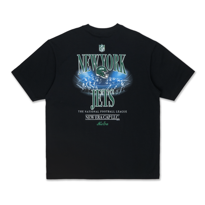 New York Jets NFL Black Oversized Short Sleeve T-Shirt