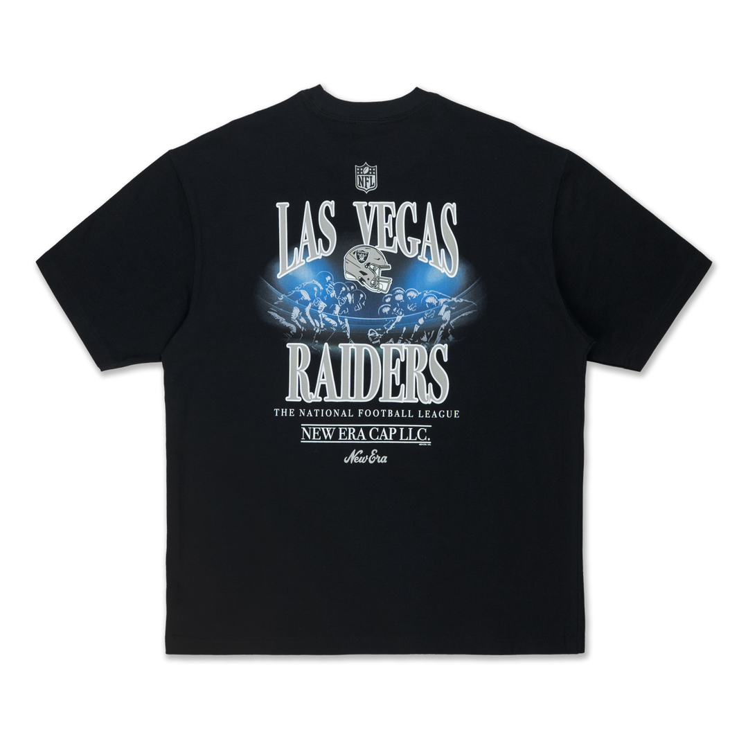 New Era Las Vegas Raiders NFL Black Oversized Short Sleeve T-Shirt