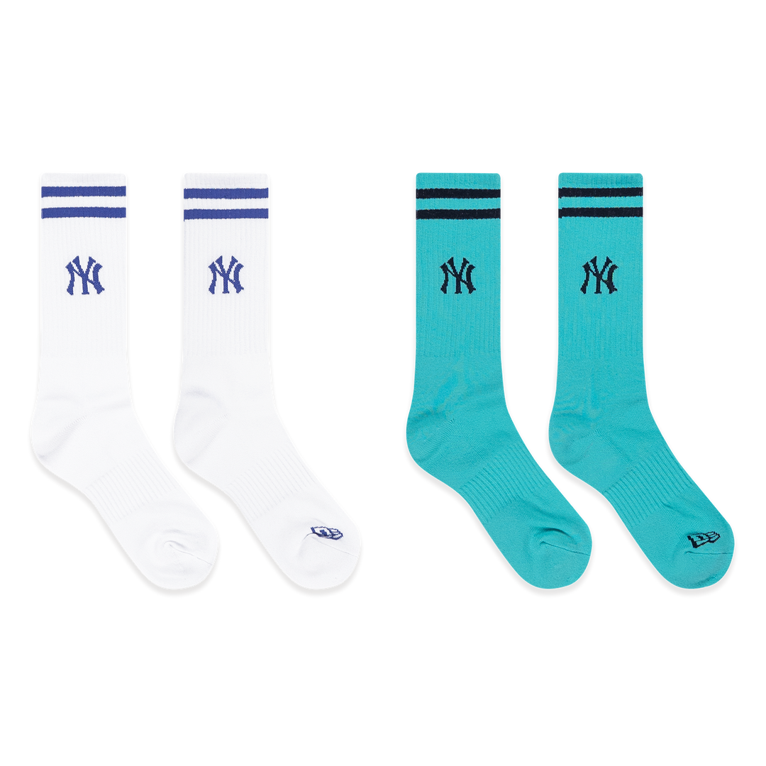 New Era New York Yankees Color Era Arctic Teal & White Socks
