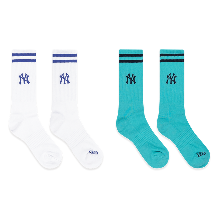 New Era New York Yankees Color Era Arctic Teal & White Socks