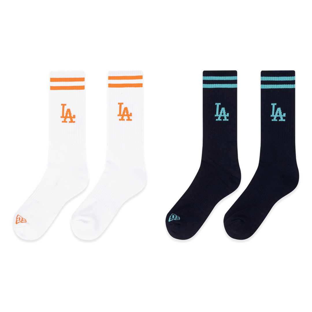 New Era Los Angeles Dodgers Color Era Black & White Socks