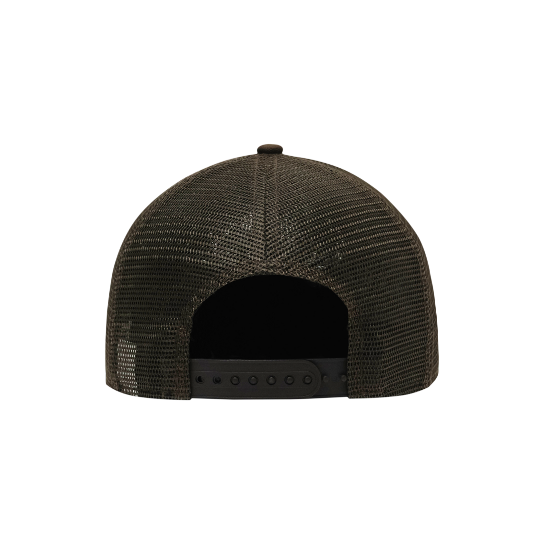 9FORTY A-Frame Trucker Square Logo Woven Patch Walnut Snapback