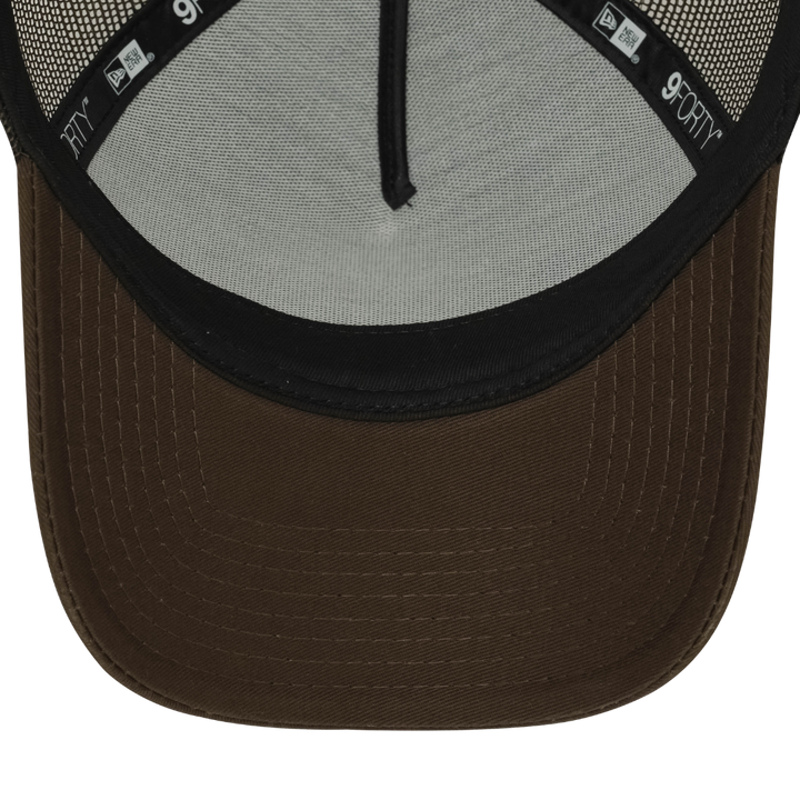 9FORTY A-Frame Trucker Square Logo Woven Patch Walnut Snapback