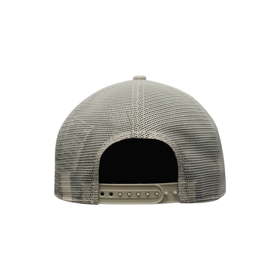 9FORTY A-Frame Trucker Square Logo Woven Patch Stone Snapback