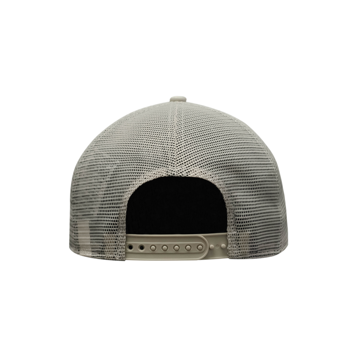 9FORTY A-Frame Trucker Square Logo Woven Patch Stone Snapback