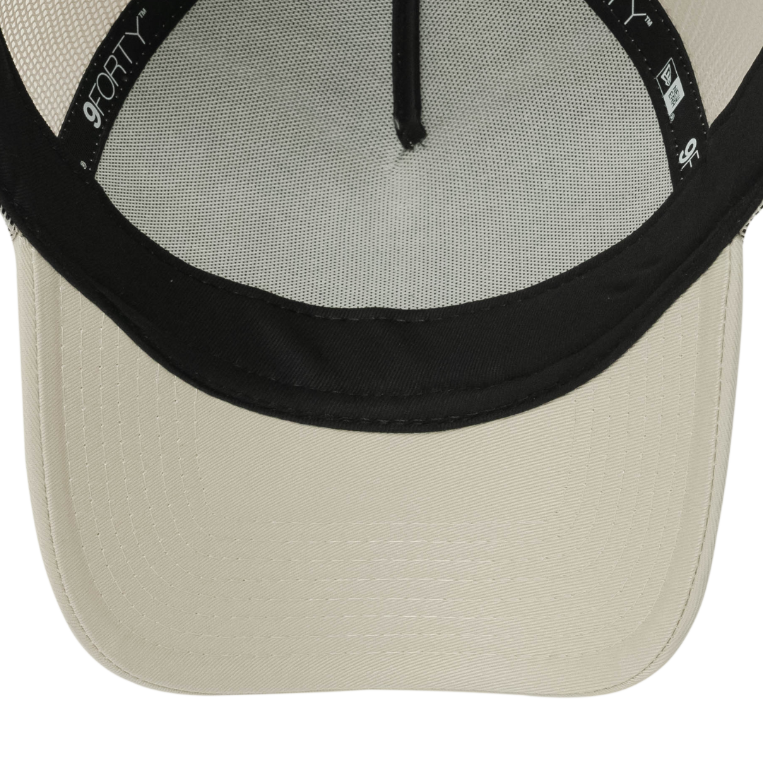 9FORTY A-Frame Trucker Square Logo Woven Patch Stone Snapback