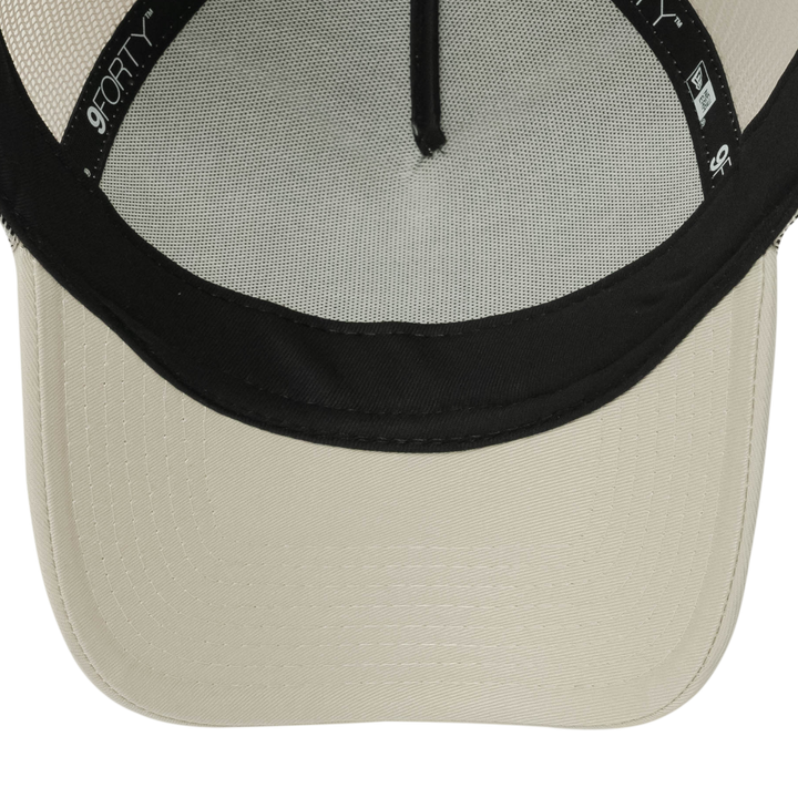 9FORTY A-Frame Trucker Square Logo Woven Patch Stone Snapback