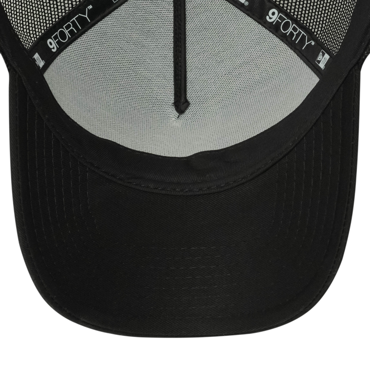 9FORTY A-Frame Trucker Square Logo Woven Patch Black Snapback
