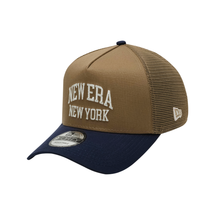 9FORTY A-Frame Trucker College Khaki Snapback