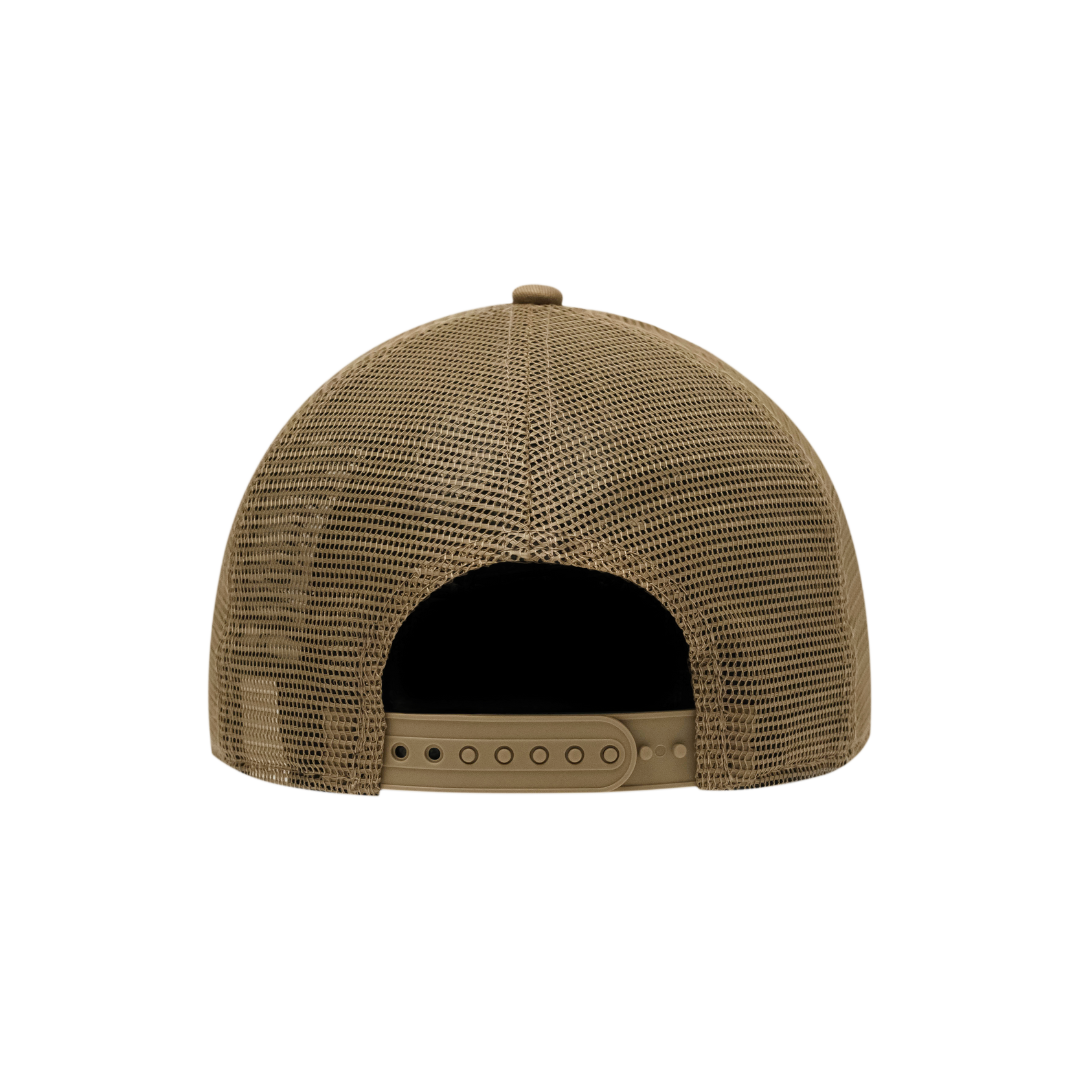 9FORTY A-Frame Trucker Box Logo Khaki Snapback