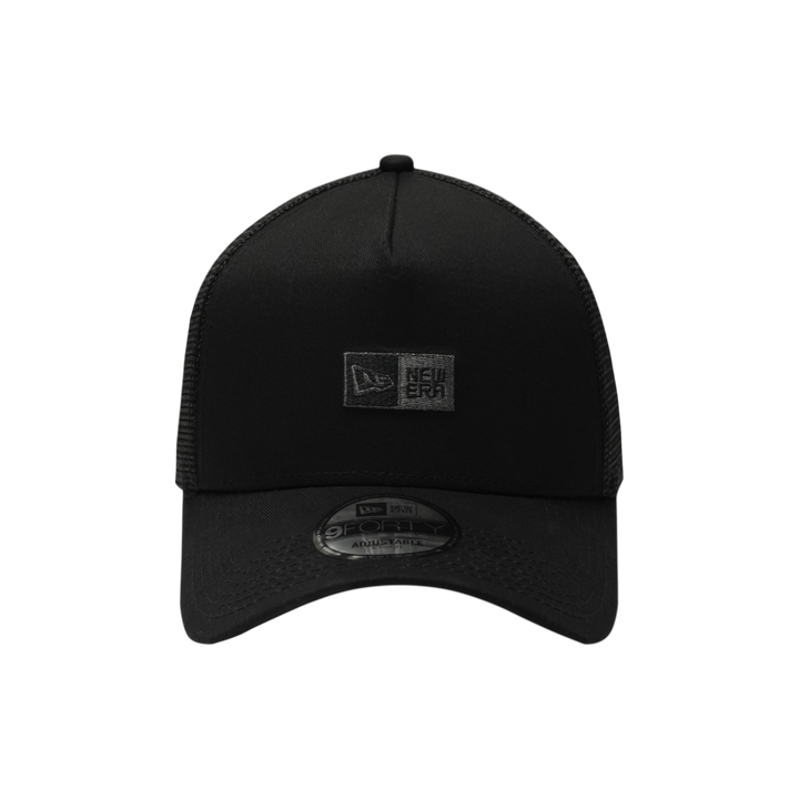 9FORTY A-Frame Trucker Box Logo Black Snapback