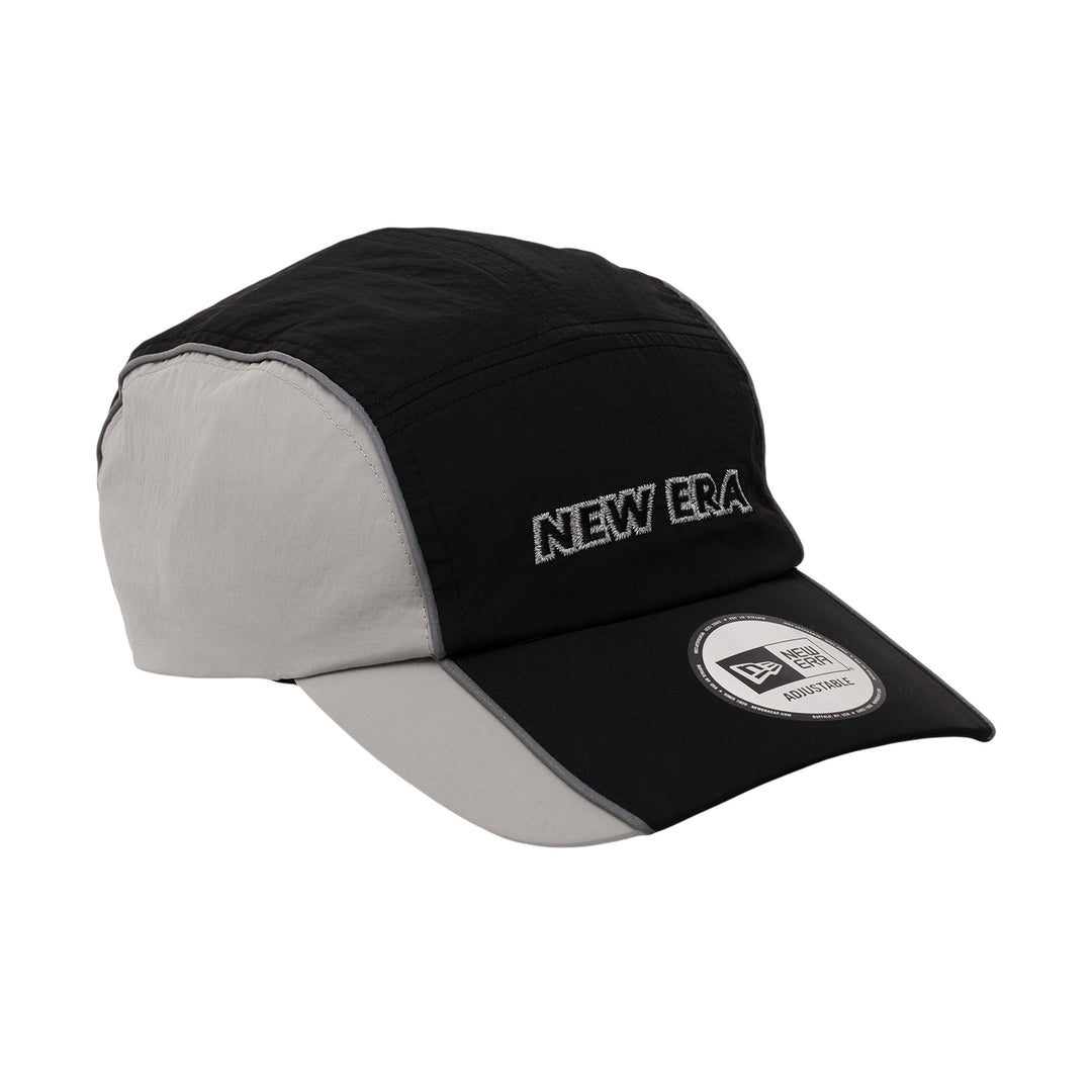 New Era Runner Racing Black Grey Camper Adjustable Cap
