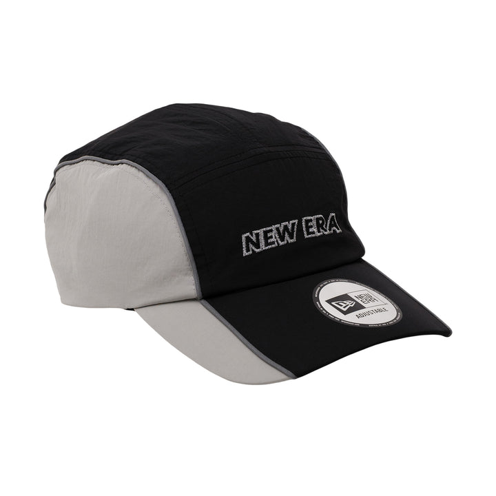 New Era Runner Racing Black Grey Camper Adjustable Cap