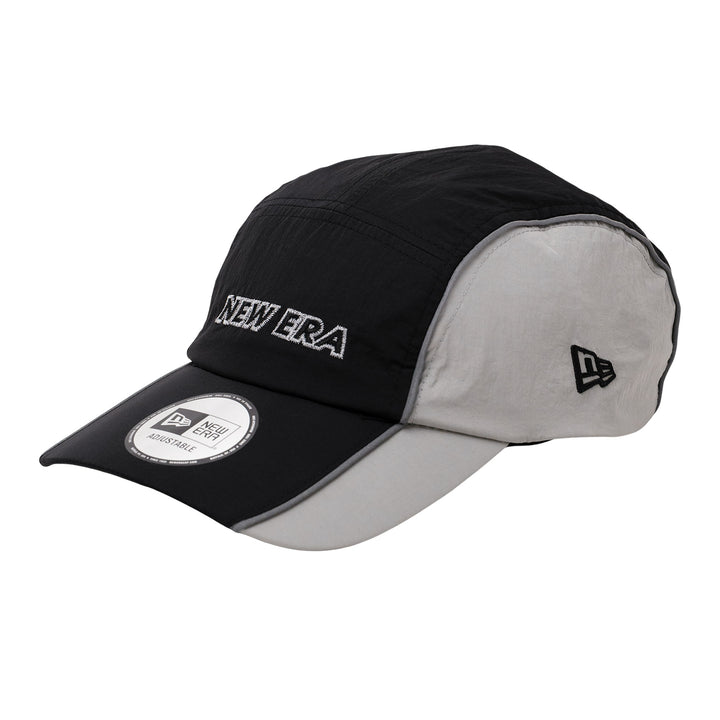 New Era Runner Racing Black Grey Camper Adjustable Cap