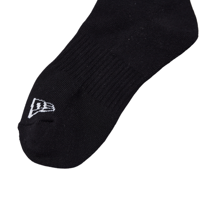 2 Pairs New Era Essential Black Crew Socks