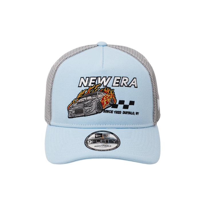 9FORTY A-Frame Trucker Racing Light Blue Snapback