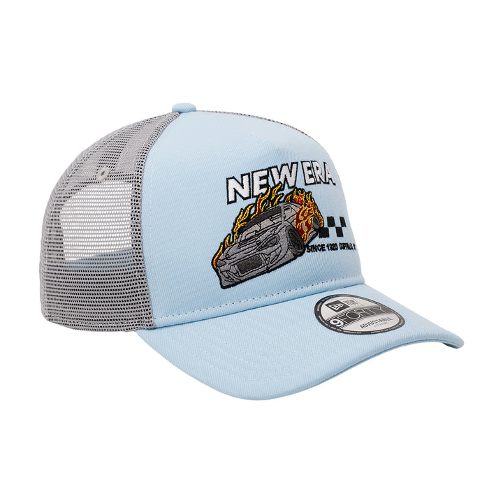 9FORTY A-Frame Trucker Racing Light Blue Snapback