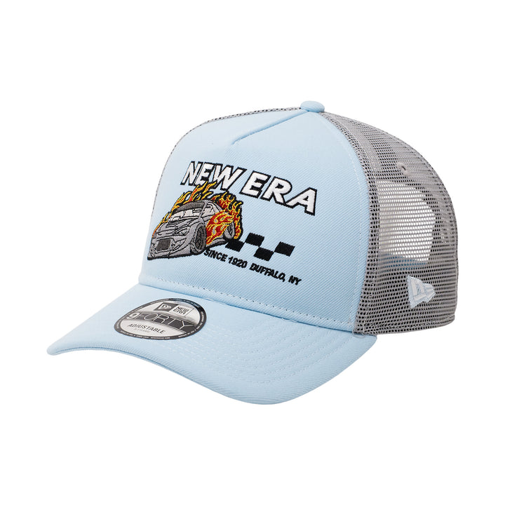 9FORTY A-Frame Trucker Racing Light Blue Snapback
