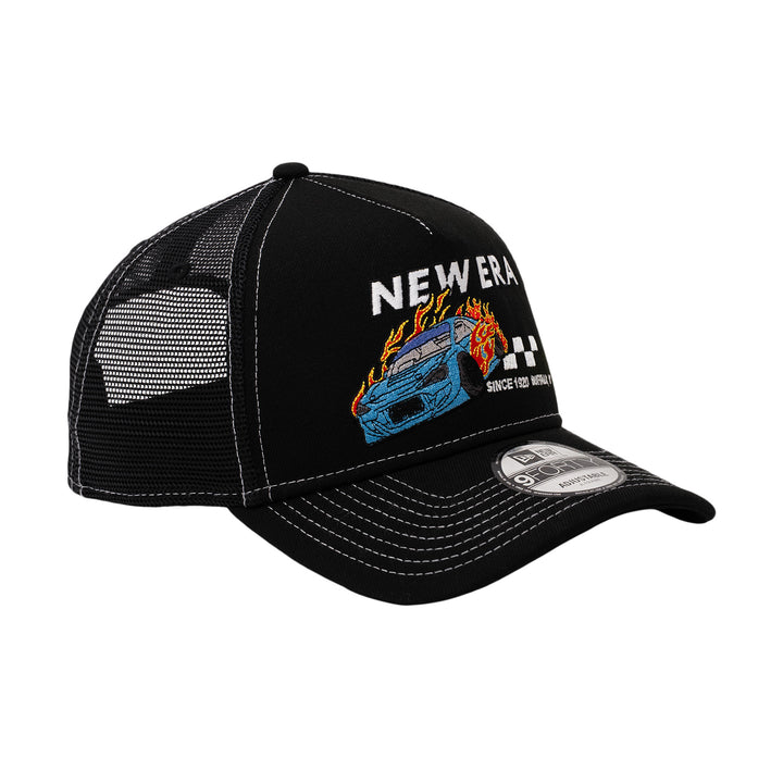 9FORTY A-Frame Trucker Racing Black Snapback