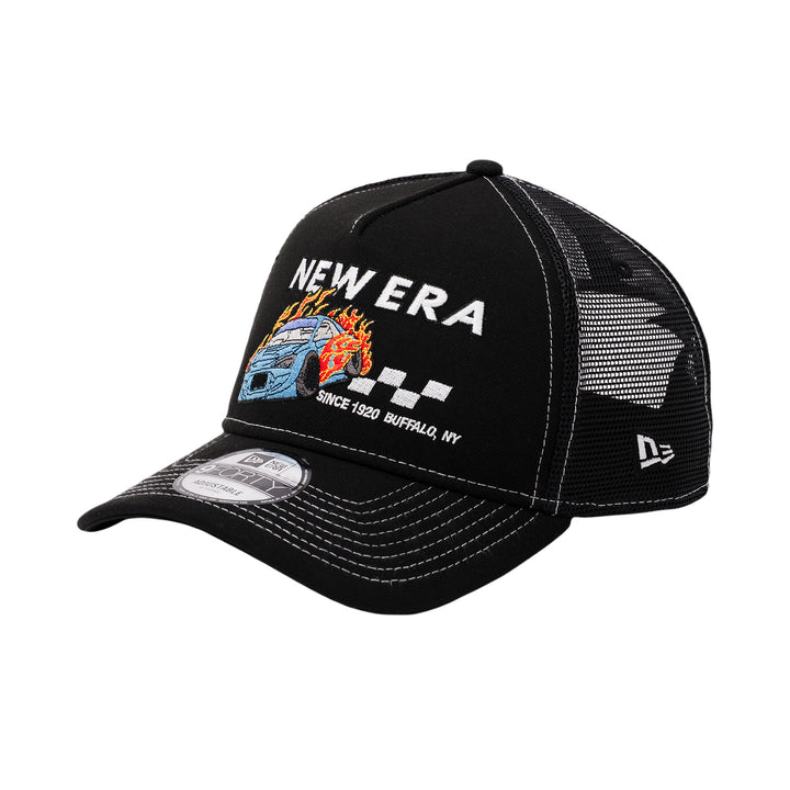 9FORTY A-Frame Trucker Racing Black Snapback