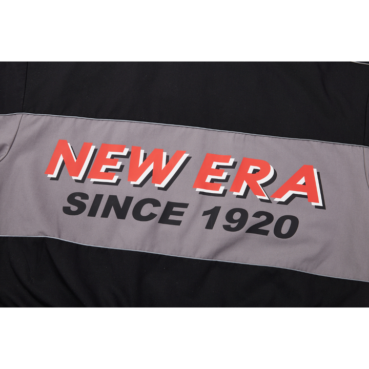 New Era Racer Revival Black Grey Denim Woven Jacket