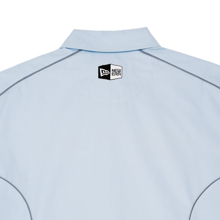 New Era Racing Light Blue Short Sleeve Woven Shirt