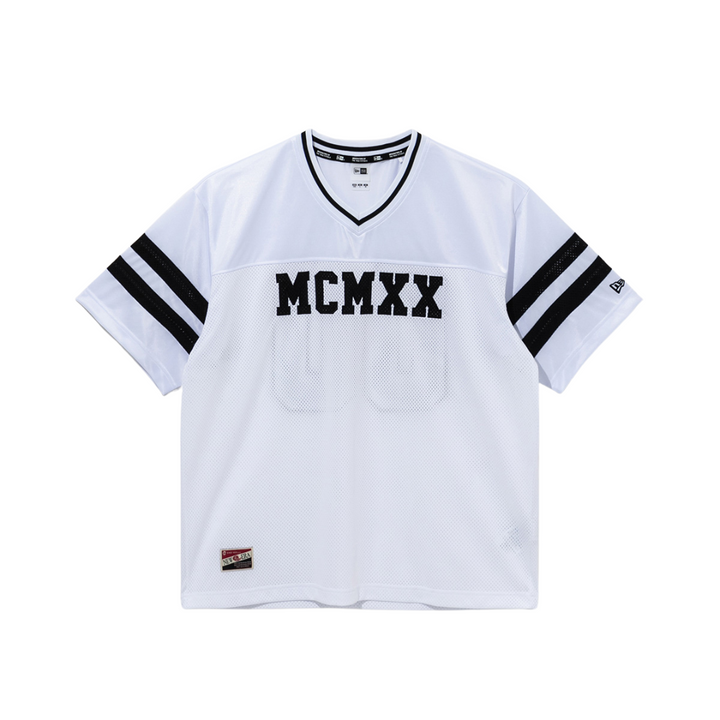 Retro Sports Mesh Top White Short Sleeve T-Shirt