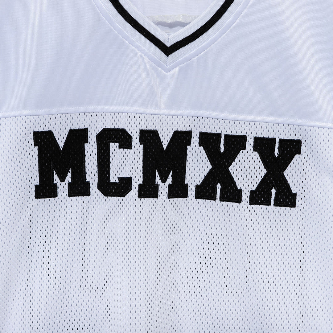 Retro Sports Mesh Top White Short Sleeve T-Shirt