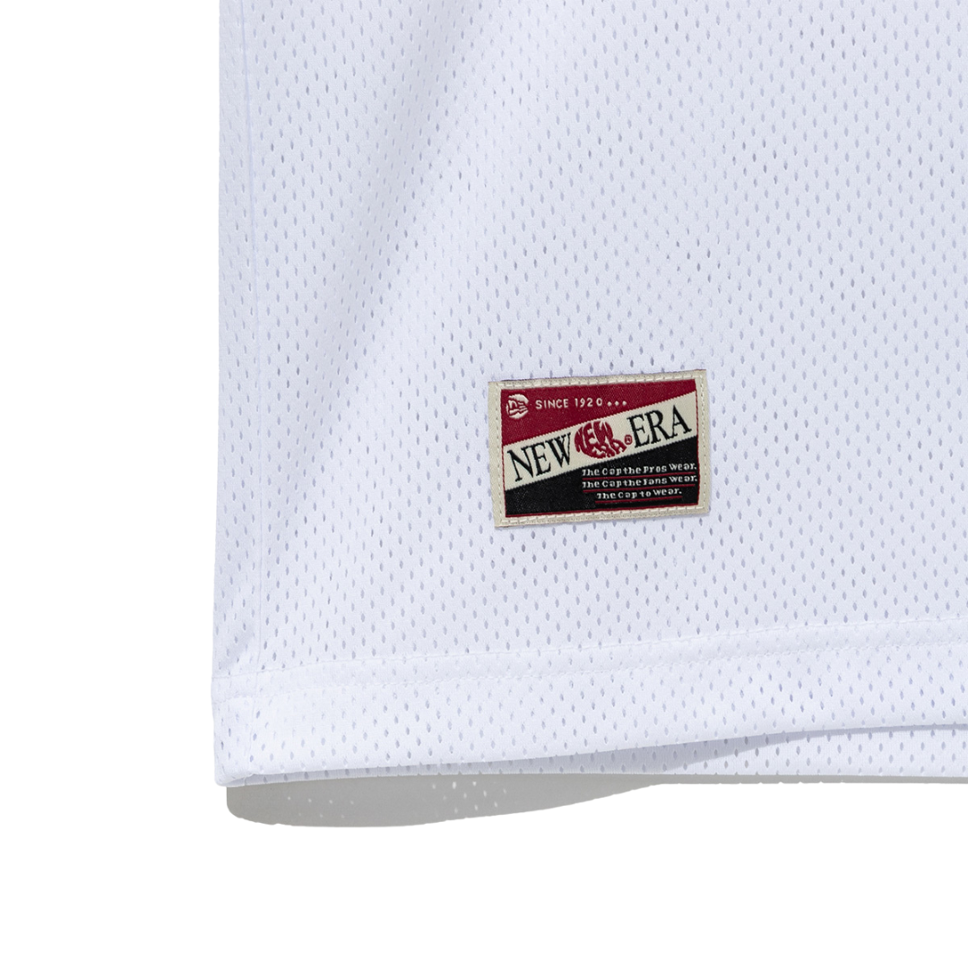 Retro Sports Mesh Top White Short Sleeve T-Shirt