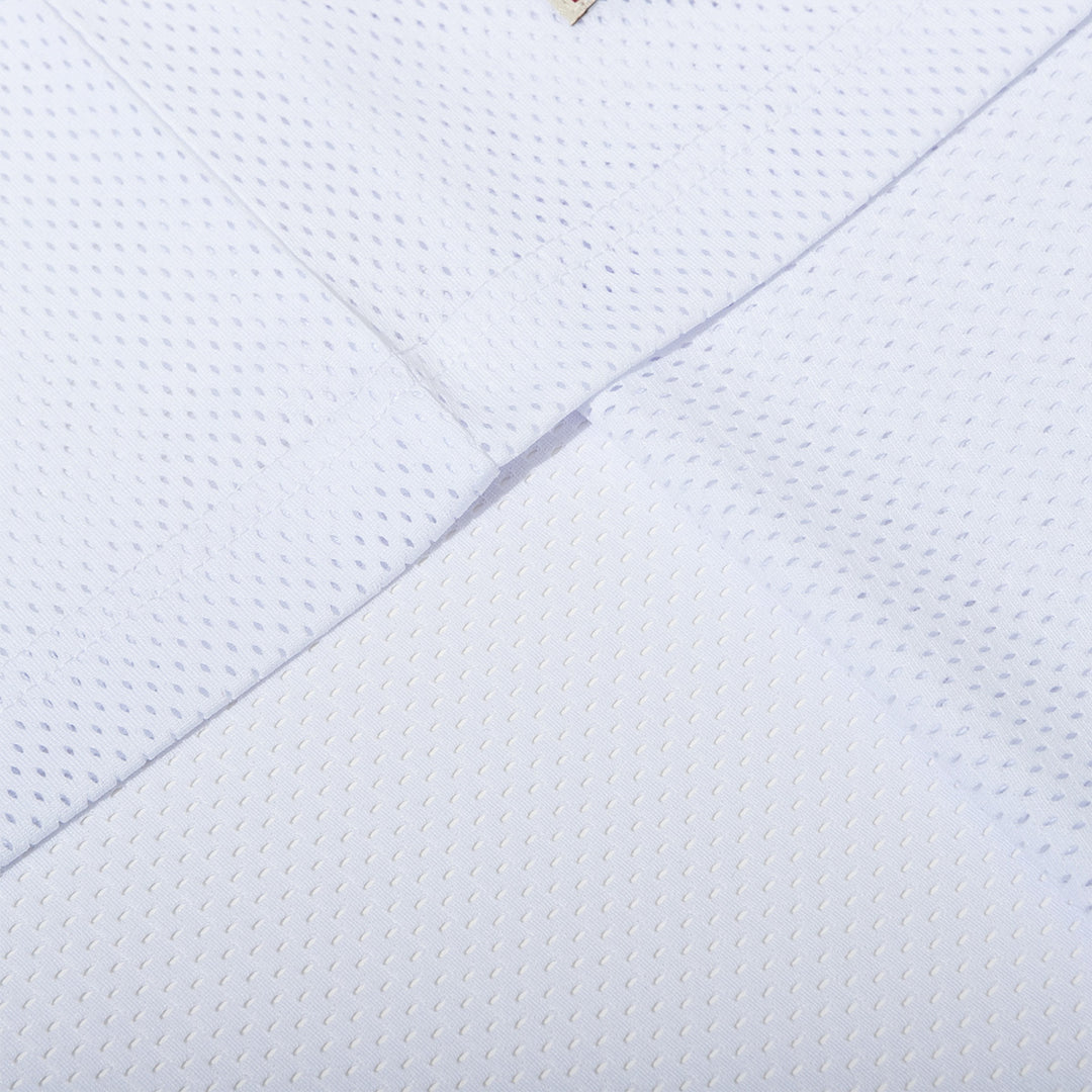 Retro Sports Mesh Top White Short Sleeve T-Shirt