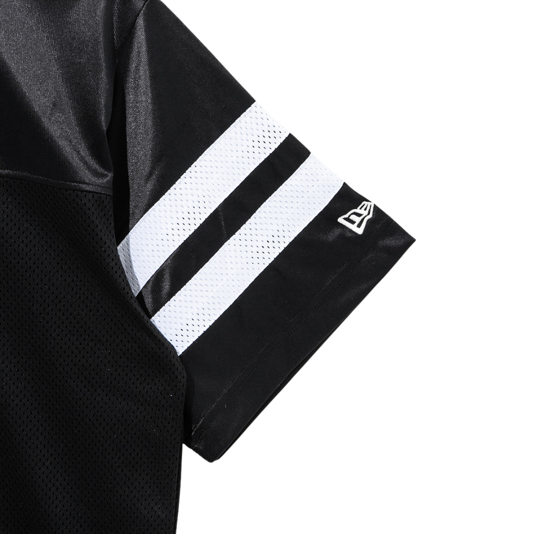 Retro Sports Mesh Top Black Short Sleeve T-Shirt