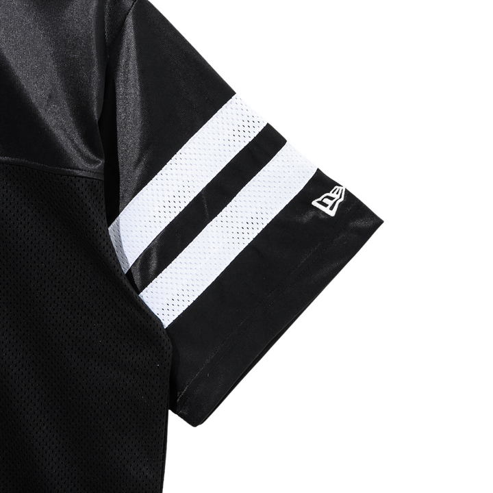 Retro Sports Mesh Top Black Short Sleeve T-Shirt